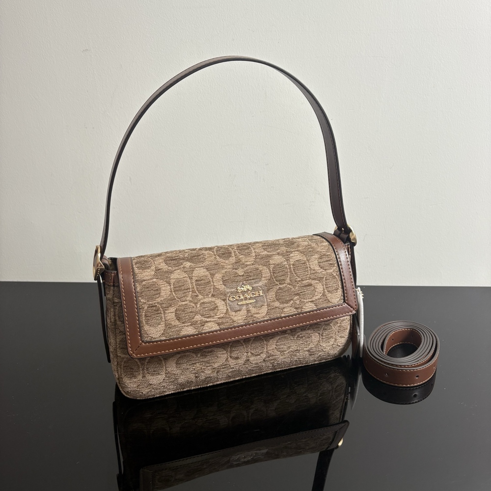 Coach flap shoulder bag and underarm bag